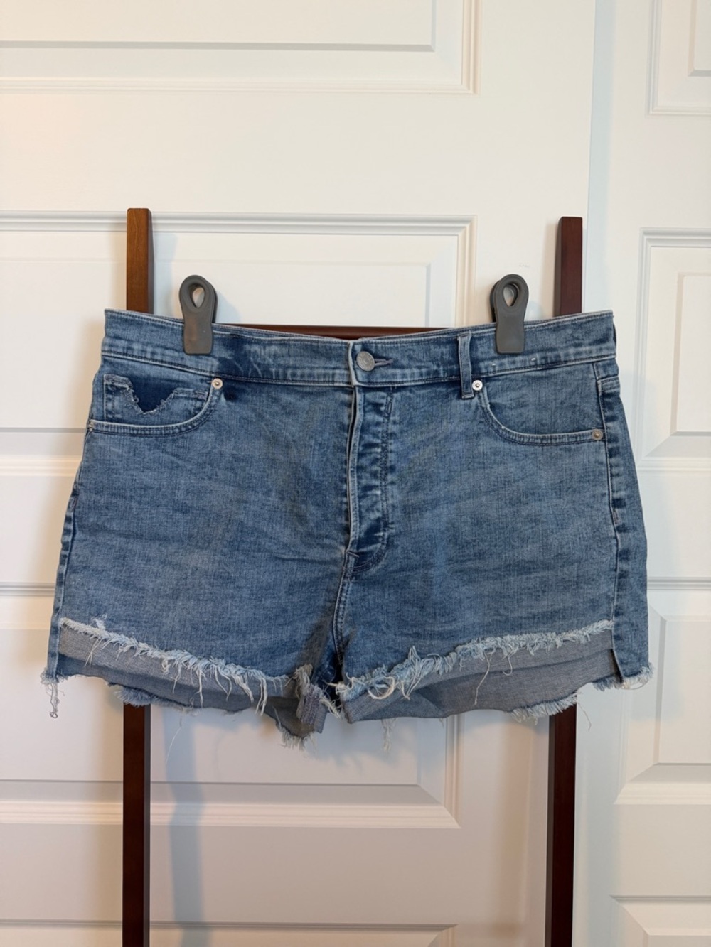 Women's Vintage High-Rise Distressed Denim Shorts
